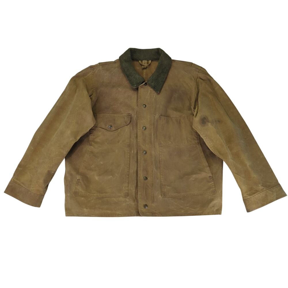 Vintage Filson Tin Cloth Cruiser Jacket Work Field Chore Hunting Wax Men's Large